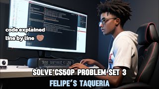 SOLVE PROBLEM SET 3 CS50 PYTHON: FELIPE'S TAQUERIA ( 2024 HARVARD FREE COURSE )
