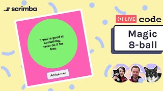 Live-code a magic 8-ball with us | HTML | CSS | JavaScript