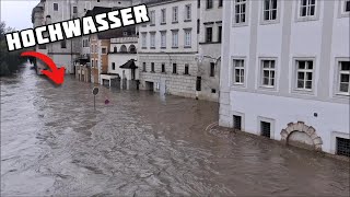 HOCHWASSER aktuell in Niederösterreich \u0026 Oberösterreich - [Donau/Enns/Steyr]