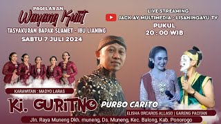 LIVE WAYANG KULIT KI GURITNO PURBO CARITO - MUNENG BALONG PONOROGO // BT ELISHA ORCARUS - GARENG