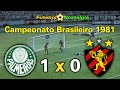 Palmeiras 1 x 0 Sport - 08-03-1981 ( Campeonato Brasileiro )