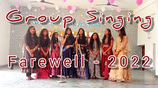 Farewell Group Singing 2021-22 || Farewell group Song || song performance by 9th class girls SFS