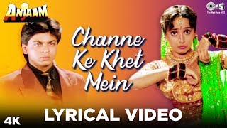 Channe Ke Khet Mein Lyrical - Anjaam | Shahrukh Khan & Madhuri Dixit | Poornima
