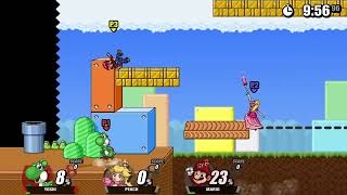 Super Smash Flash 2 Beta Free For All - Yoshi Vs Peach Vs Mario #947