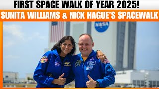 Sunita Williams \u0026 Nick Hague's First Space Walk Of 2025 | NASA | Sunita Williams | Space | News9