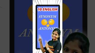 10th English | Synonyms \u0026 Antonyms | Half Yearly 2024