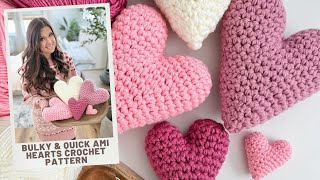 Bulky & Quick Ami Crochet Heart Pattern