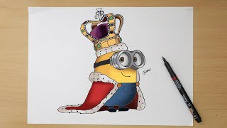 How to draw King Bob | Step by step | Minions