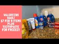 $7 for 9 items! Amazing Deals! Walgreens Haul! Extreme Couponing | Dec 8th!!