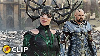 Hela vs Einherjar Army - Siege of Asgard Scene | Thor Ragnarok (2017) Movie Clip HD 4K