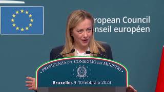 Conferenza stampa in diretta da Bruxelles