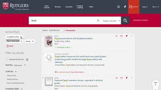Rutgers QuickSEARCH for E-Books