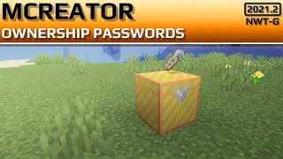 MCREATOR TUTORIAL: Ownership Passwords | 2021.2