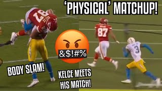Travis Kelce Vs Derwin James 🤬 ‘Body Slam’ & MATCHUP! (TE Vs DB) Chargers vs Chiefs 2022 highlights