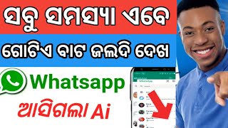 ଏବେ ସବୁ କାମ କରିଦେବ ତୁମ whatsapp ai feature new update your mobile 2024 | WhasApp