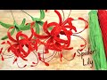 DIY | How to Make Red Spider Lily Pipe Cleaner Flowers - diy chenille wire