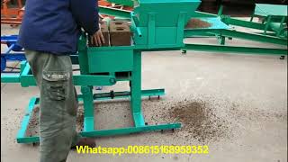 QMR2 40 manual compressed earth block machine  hand press interlocking clay brick machine