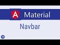 Angular Material Tutorial - 10 - Navbar