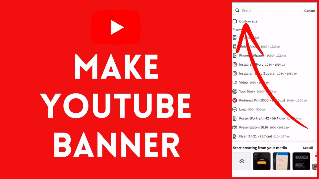 How Make Youtube Size Banner Easy Youtube
