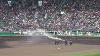 阪神園芸の神業 2017年3月25日 阪神甲子園球場 第89回 選抜高等学校野球大会 センバツ 盛岡大付vs智辯学園の試合前