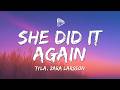 Tyla, Zara Larsson - SHE DID IT AGAIN (Lyrics)