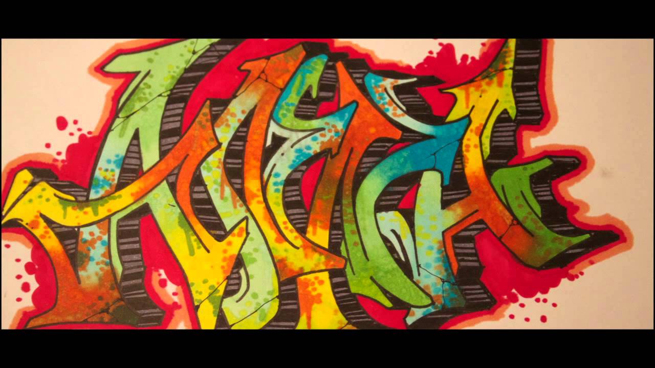 Wildstyle Graffiti Drawing, ''Anna & Søs'' - YouTube