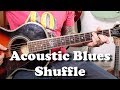 Big Bill Broonzy Style Blues Shuffle - Acoustic Blues Guitar Tutorial