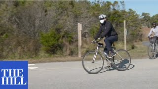 MOMENTS AGO: Biden REVEALS progress on Cabinet selection during bike ride