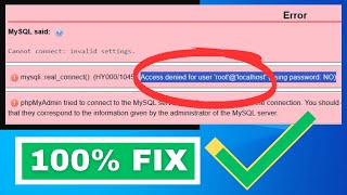Access denied for user 'root'@'localhost' (using password yes) [FIXED]