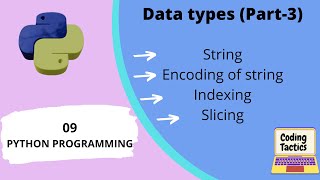 Data Types in Python | String | Part-3 | Python Programming| Lecture-9