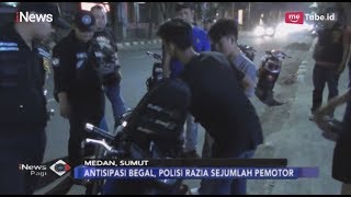 Tim Pegasus Polrestabes Medan Gelar Razia Kendaraan Antisipasi Begal - iNews Pagi 04/03