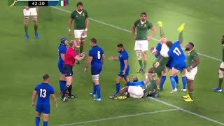 Italy Red Card Spear Tackle vs South Africa | Rugby World Cup 2019 Japan