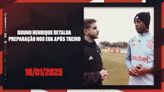 Bruno Henrique detalha preparação nos EUA após treino