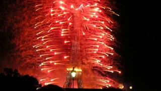 Eiffel Tower Fireworks on Bastille Day - July 14, 2014