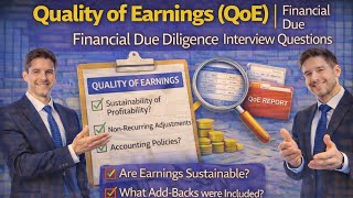 Quality of Earnings (QoE) Explained | Financial Due Diligence Interview Questions