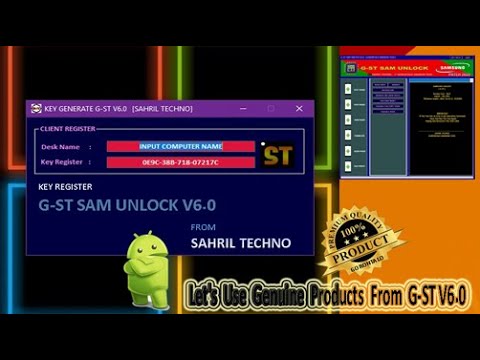 R3g1ster Tool For G-ST SamUnlock V6.0 - Official Tool - YouTube