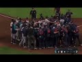 benches clear in astros mariners game after ty france gets hit by pitch🤬