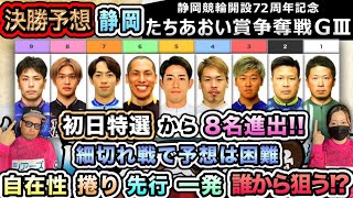 【G3静岡】誰からでも狙える決勝!!超細切れ戦で予想自信ある人います？