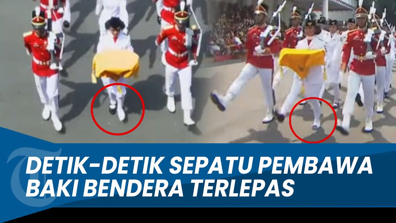 TETAP FOKUS SELESAIKAN TUGAS! Detik-detik Sepatu Pembawa Baki Bendera ...