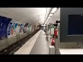 métro 11 ratp départ d un mp59 à la station terminus de châtelet .