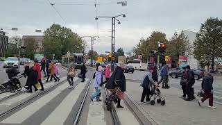 Helsingin raitiolinja 10 Kirurgi-Pikku Huopalahti-Kirurgi-Pikku Huopalahti. Helsinki tramline 10.