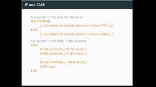 8 - The IF statement in SQL
