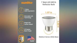 SUNLITE 40983-SU LED PAR16 Short Neck Recessed Spotlight Bulb 7 Watt, (60W Halogen review