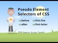 CSS Pseudo Element Selectors Tutorial