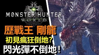 【MHW】歷戰王 剛龍 - 閃光彈不倒地？ 病後初見會否瘋狂貓車 弓手瘋狂倒地| 邊打邊講【Monster Hunter: World 魔物獵人 世界 | PS4 PC 中文 】