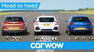 Honda Civic vs Hyundai i30 vs Seat Leon | Real world DRAG RACE