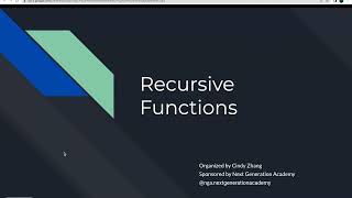 Recursion - Pt 1 Intro to Recursive Functions (ACSL Topic)