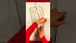 Shawl collar drafting. Watch the full tutorial here:  https://youtu.be/F8mEE8UNxCs  #fashiondesigner