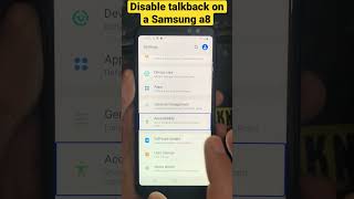 Disable talkback or voice assistant in Samsung a6/a8