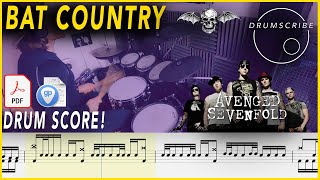 Bat Country - Avenged Sevenfold | DRUM SCORE Sheet Music Play-Along | DRUMSCRIBE